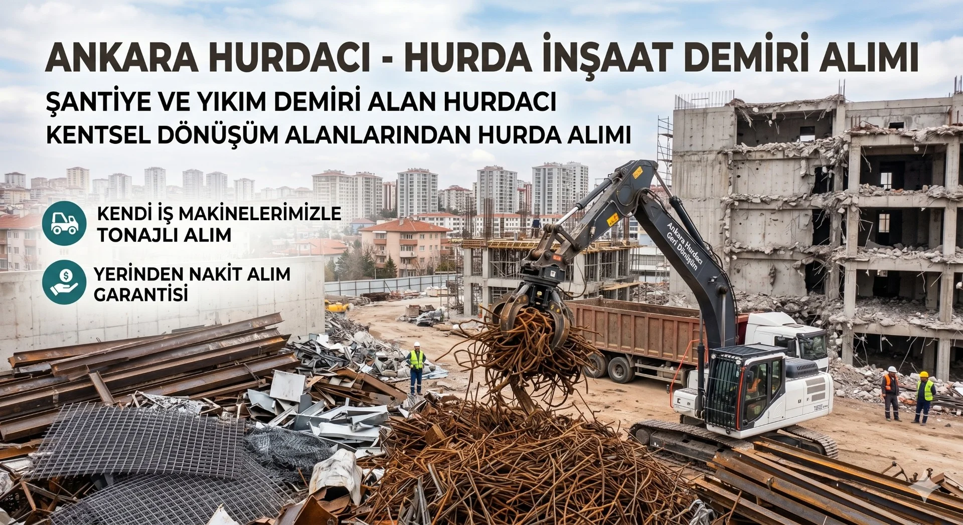Hurda İnşaat Demiri Alımı | Şantiye ve Yıkım Demiri Alan Hurdacı